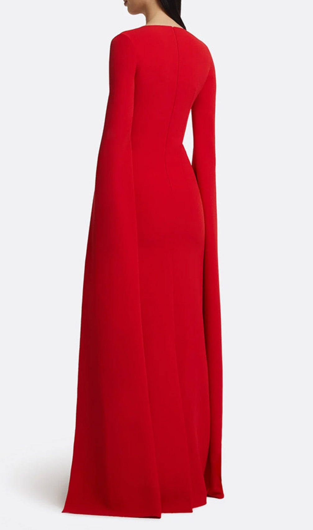 Ellera Red Long Sleeve Embellished Maxi Dress
