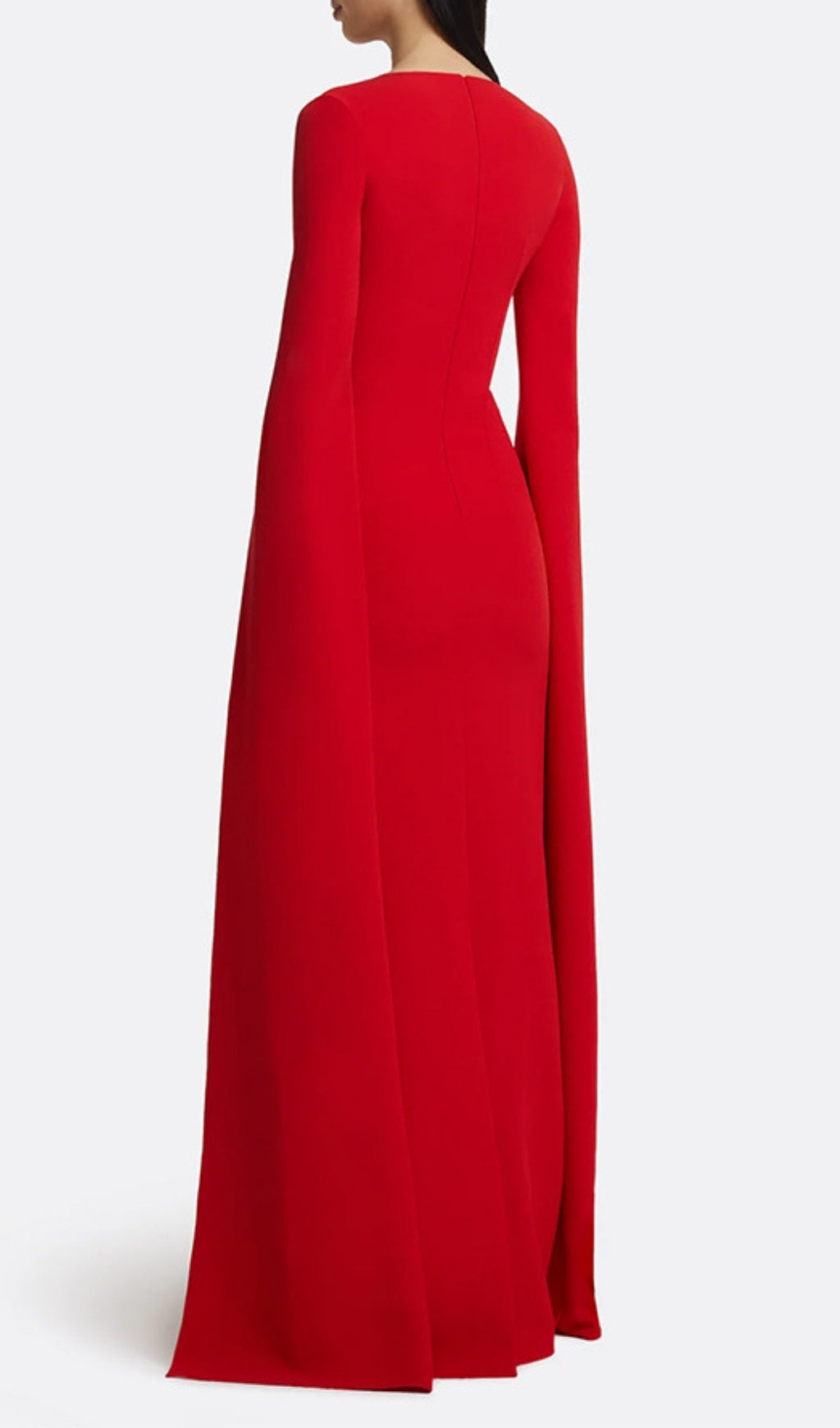 Ellera Red Long Sleeve Embellished Maxi Dress