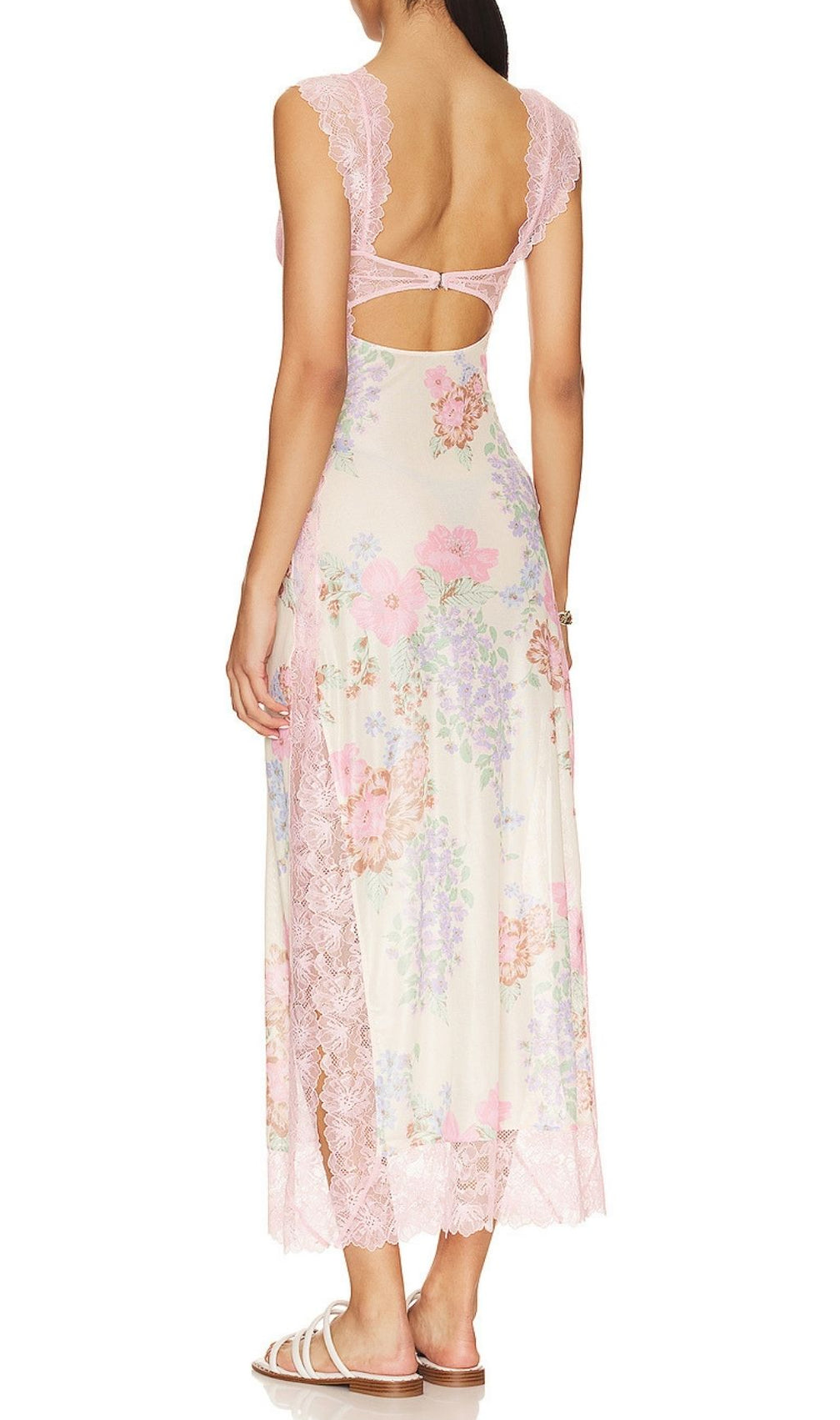 Ladee Lace Floral Midi Dress