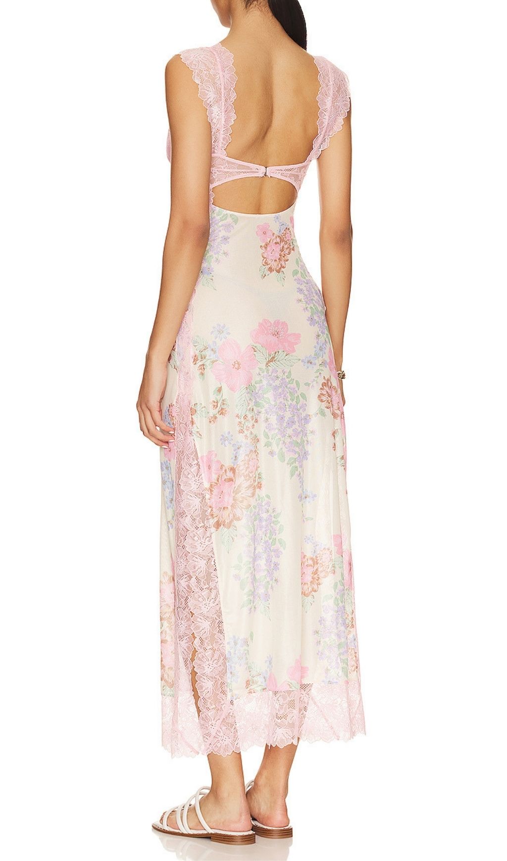 Ladee Lace Floral Midi Dress