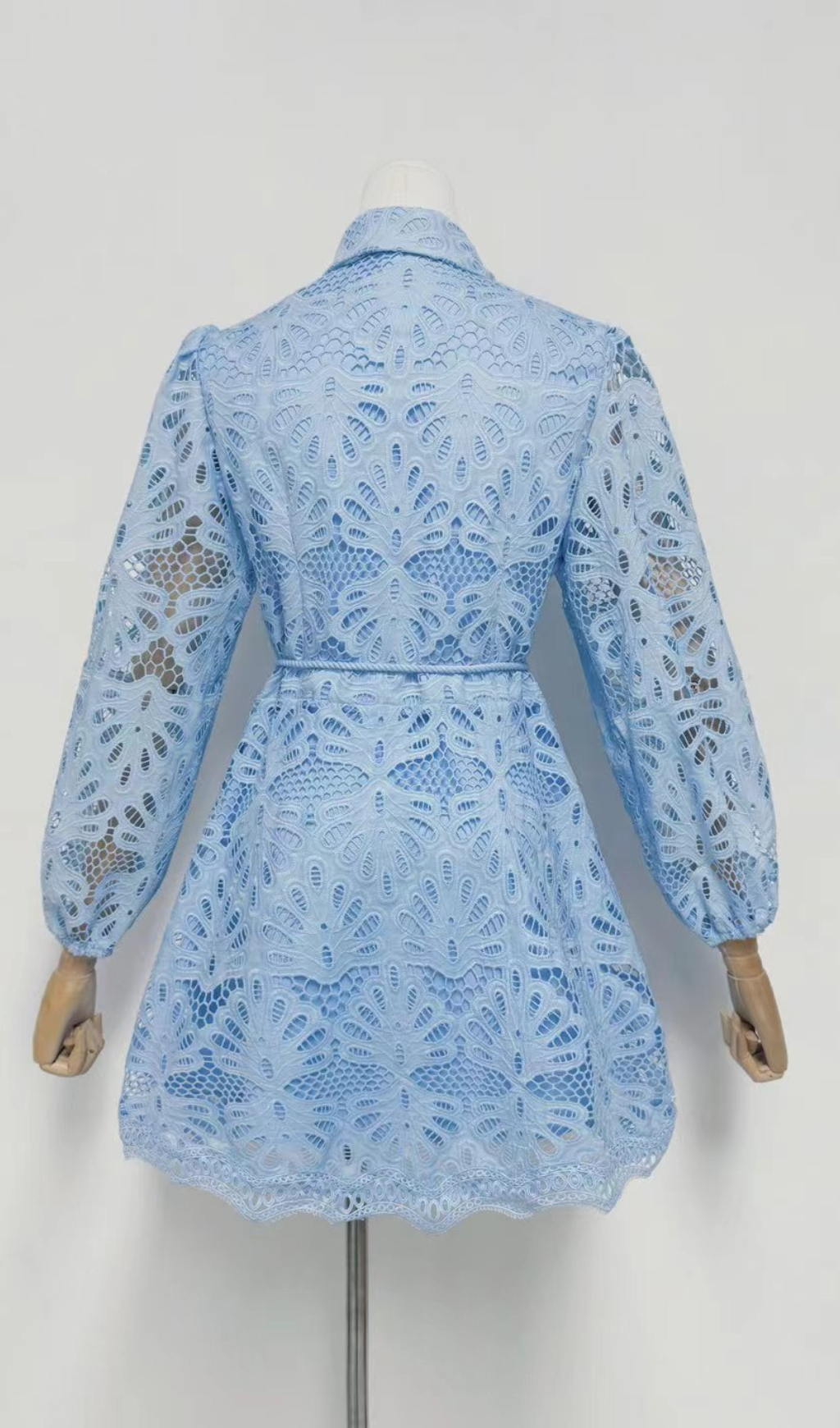 Gazit Embroidery Long Sleeve Mini Dress
