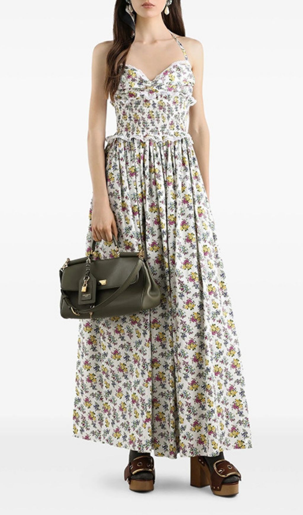 Kirtana Halter Floral Maxi Dress