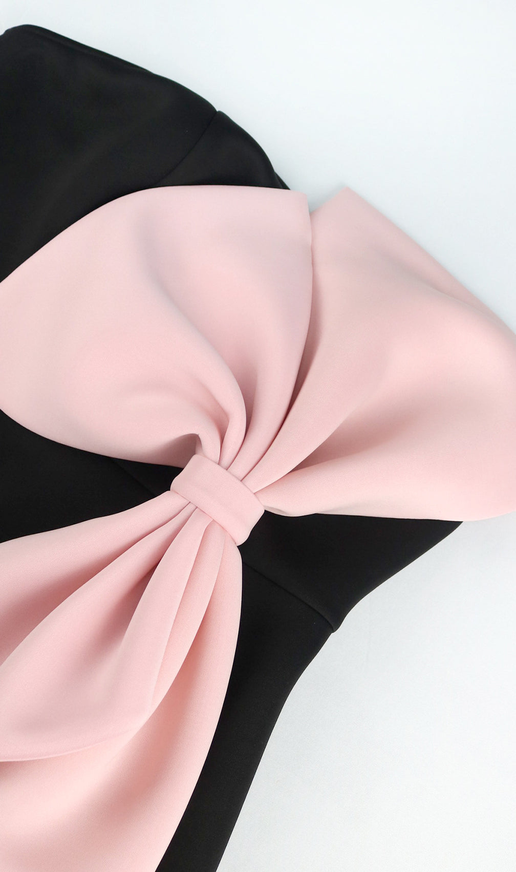 Bachue Black Bow Strapless Midi Dress