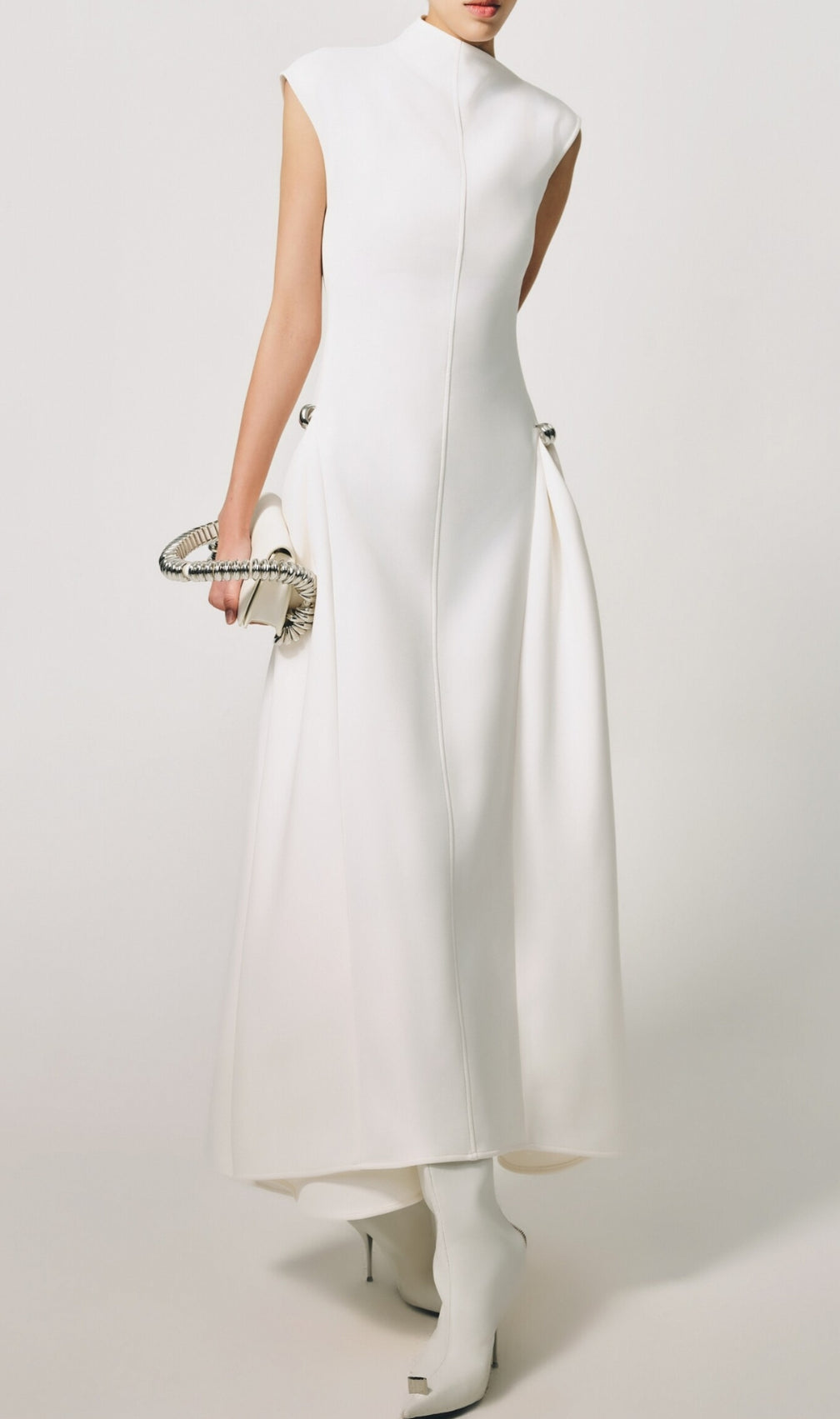 A Line Maxi Dress White