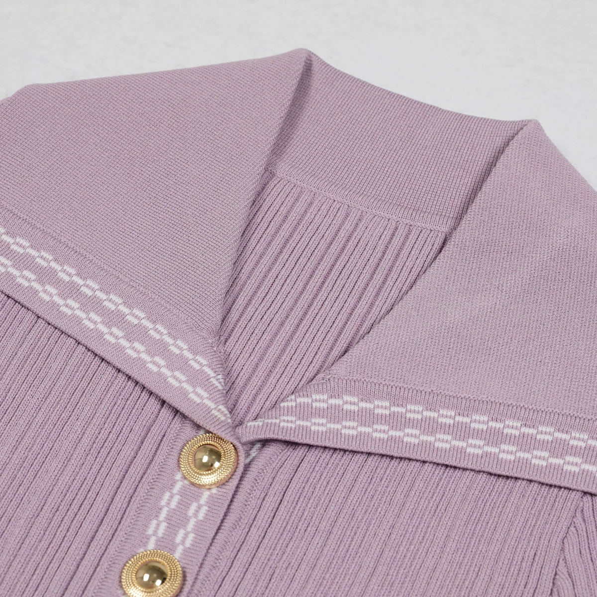 Etta Lapel Knit Mini Dress