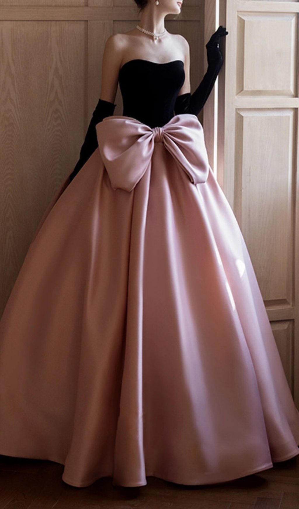 Karlee Strapless Statement Bow Maxi Gown - Elegant Evening Dress