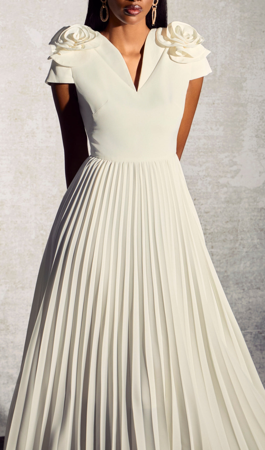 Cadhla Flower V-Neck Maxi Dress