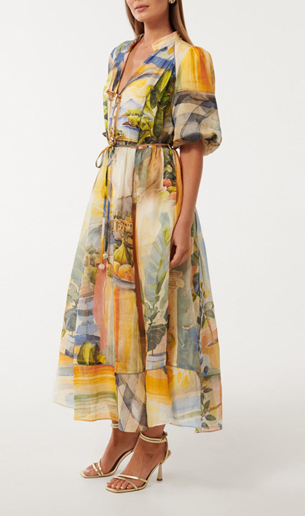 Deserae Printed Midi Dress
