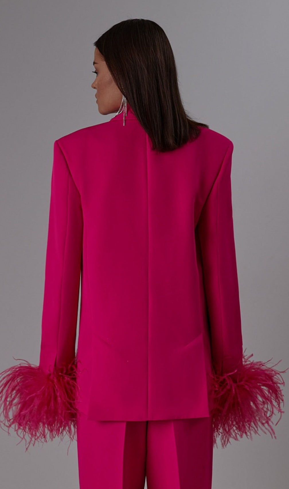 Aniek Feather Blazer Two-Piece Set