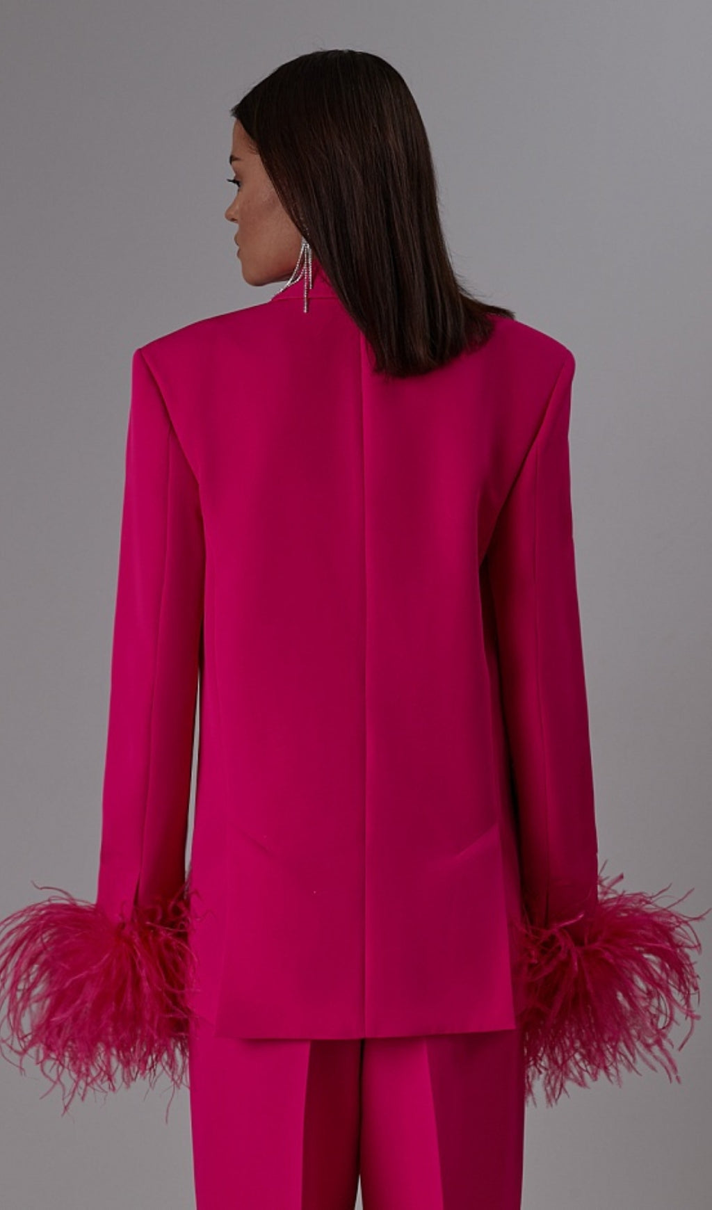 Aniek Feather Blazer Two-Piece Set