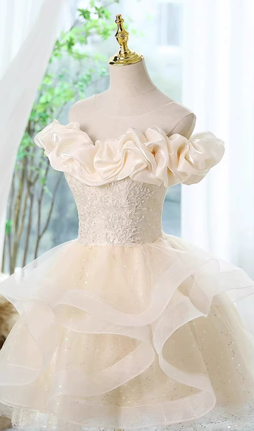 Anela Off Shoulder Sequin Mini Dress