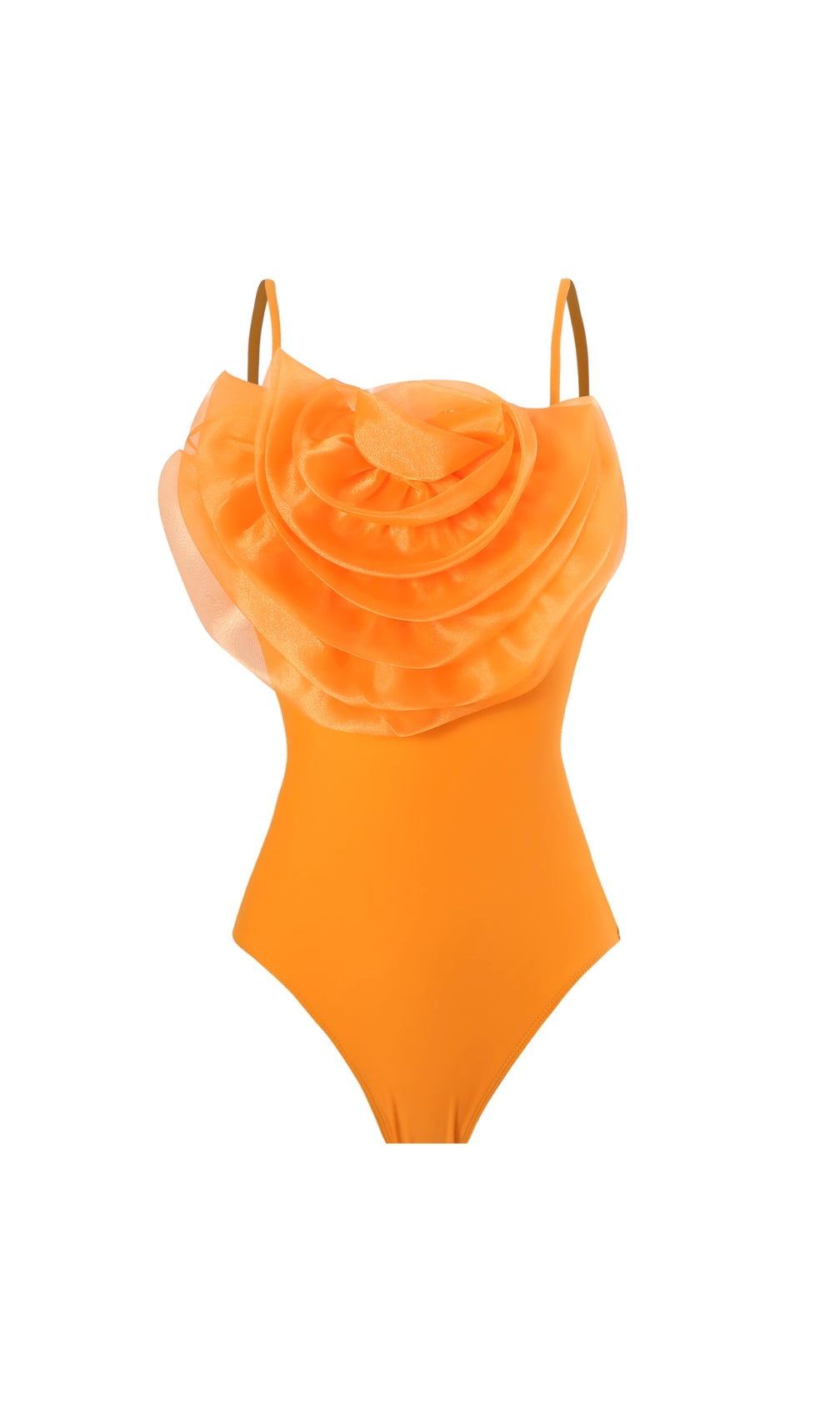 Danae Orange Flower Two-Piece Swimsuit