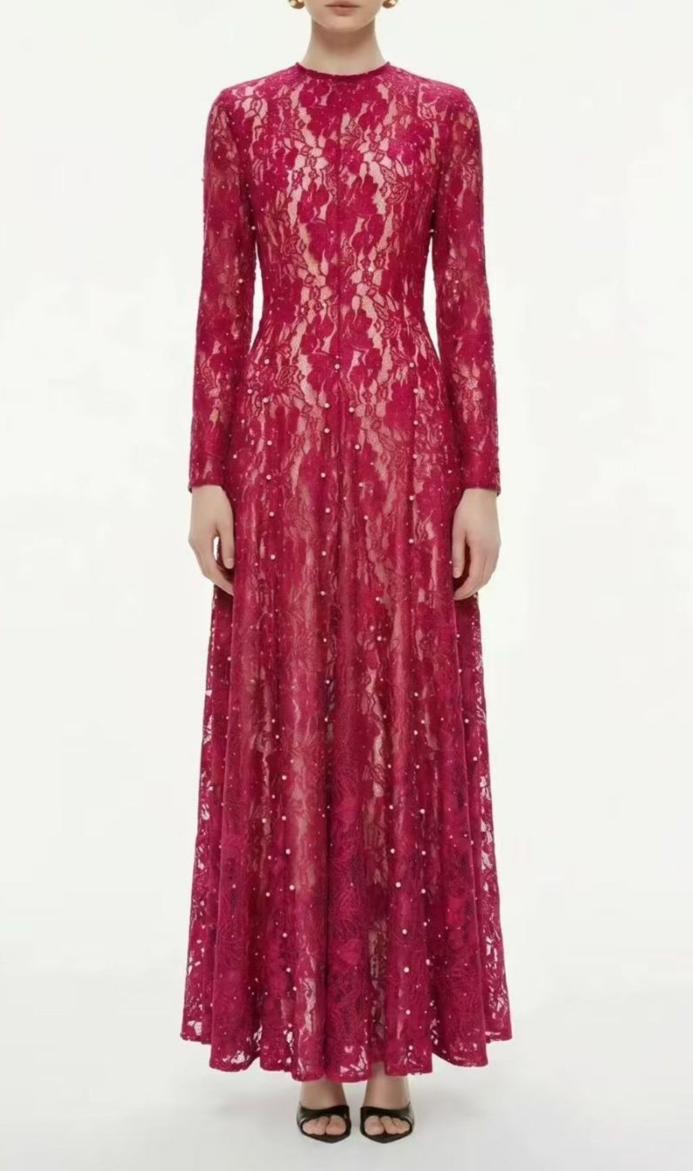 Kozakura Lace Long Sleeve Maxi Dress
