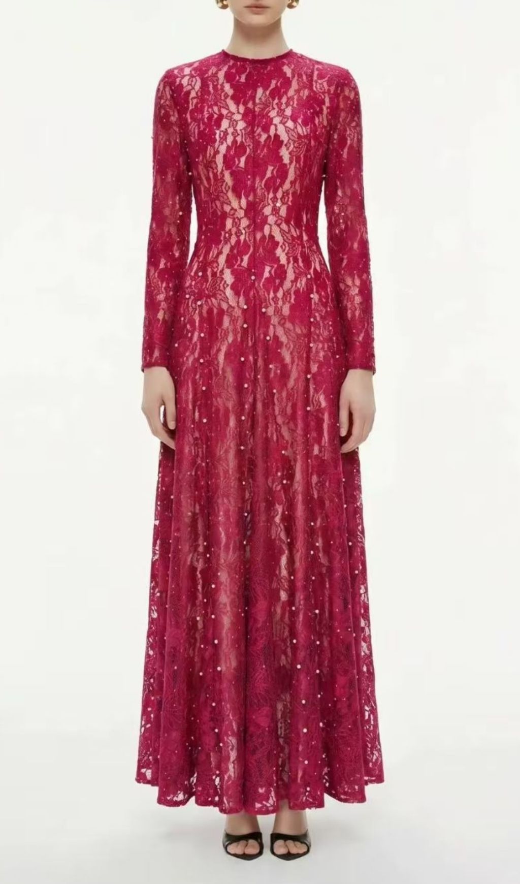 Kozakura Lace Long Sleeve Maxi Dress