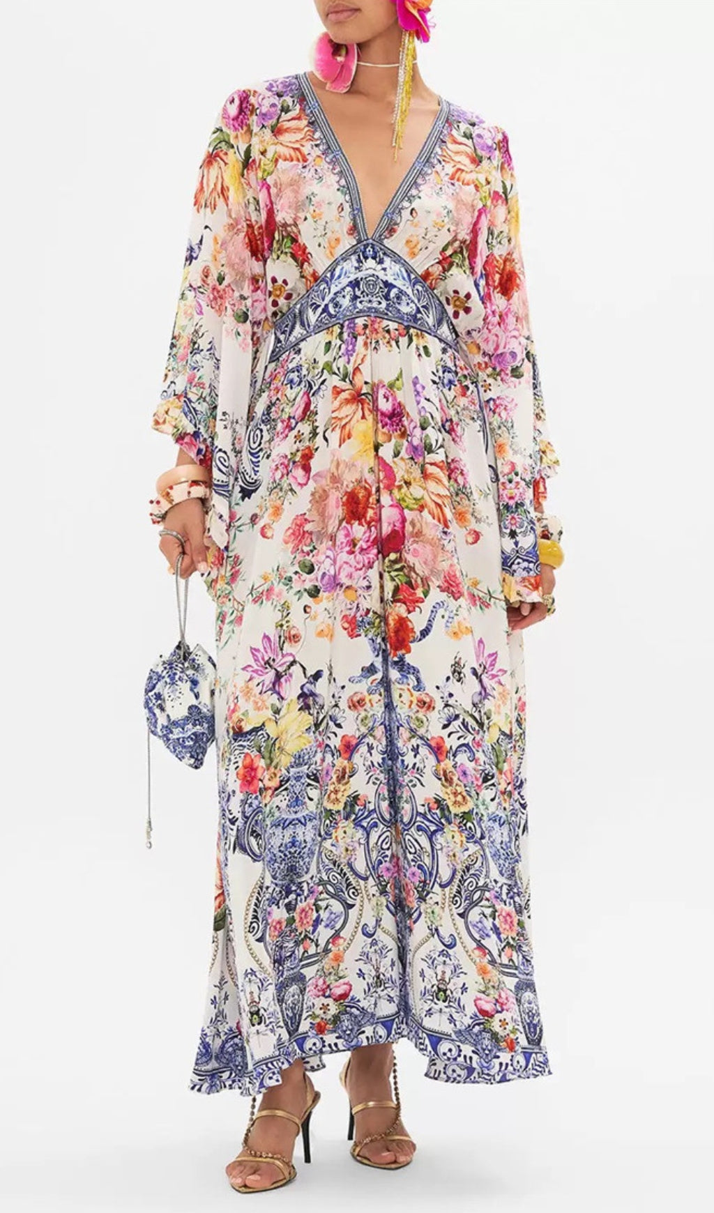 Aveline V Neck Floral Maxi Dress