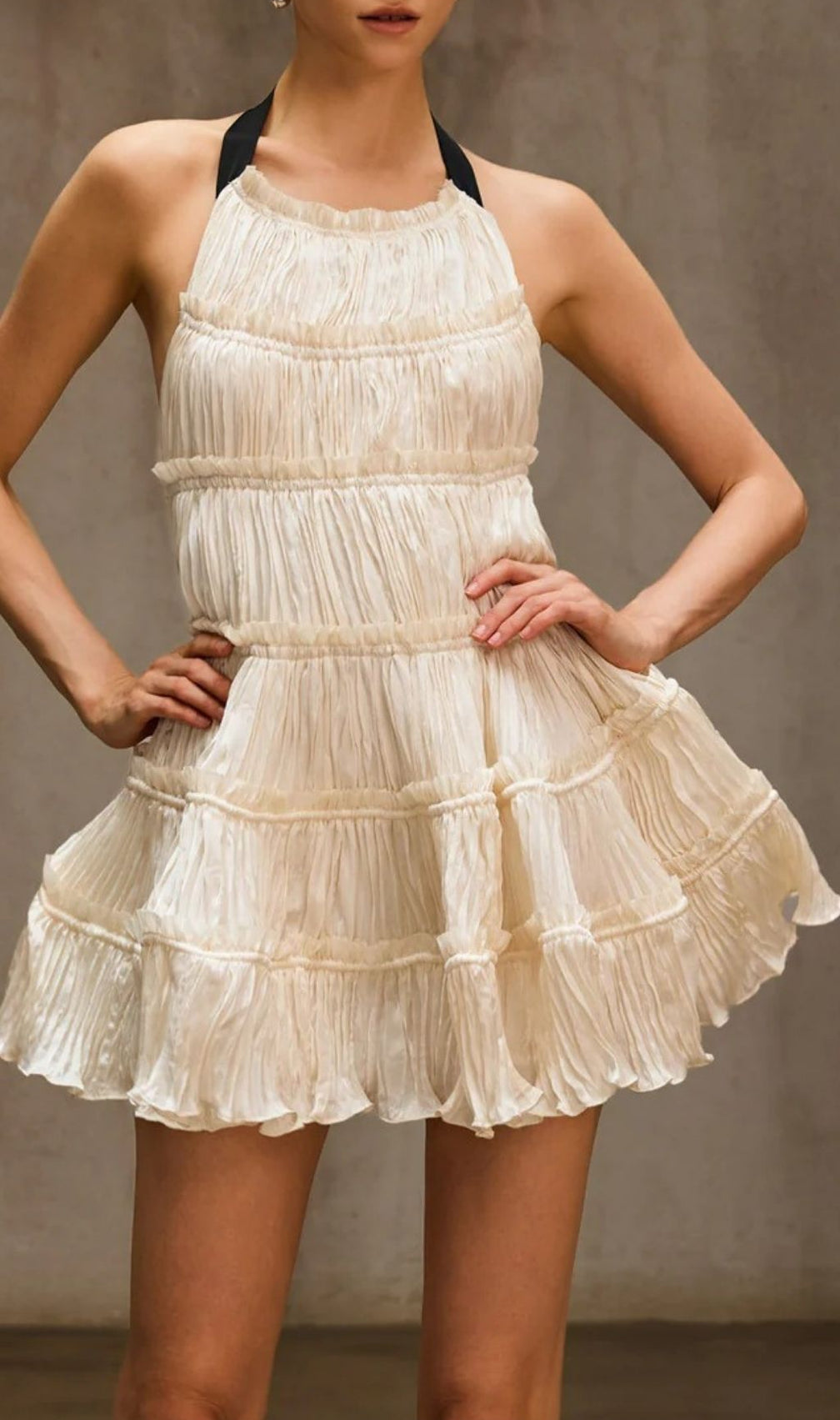 Rynoxis Halterneck Ruched Mini Dress