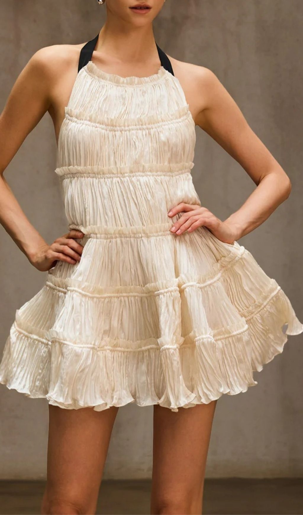 Rynoxis Halterneck Ruched Mini Dress