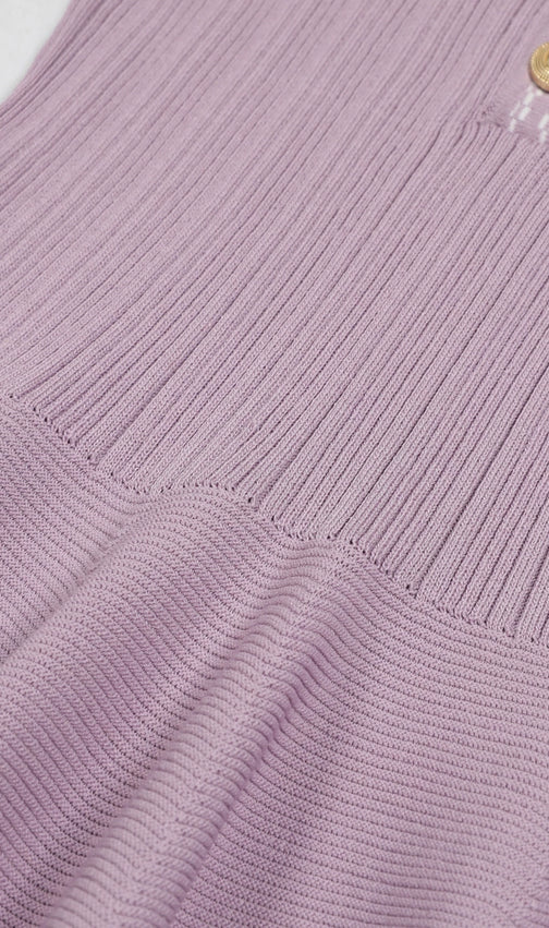 Etta Lapel Knit Mini Dress