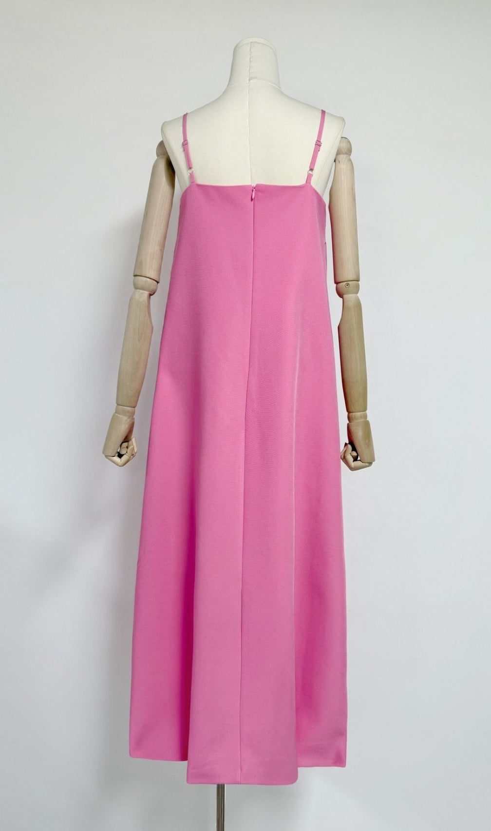 Erica Vibrant Pink 3D Floral Maxi Dress - Elegant Strappy Gown