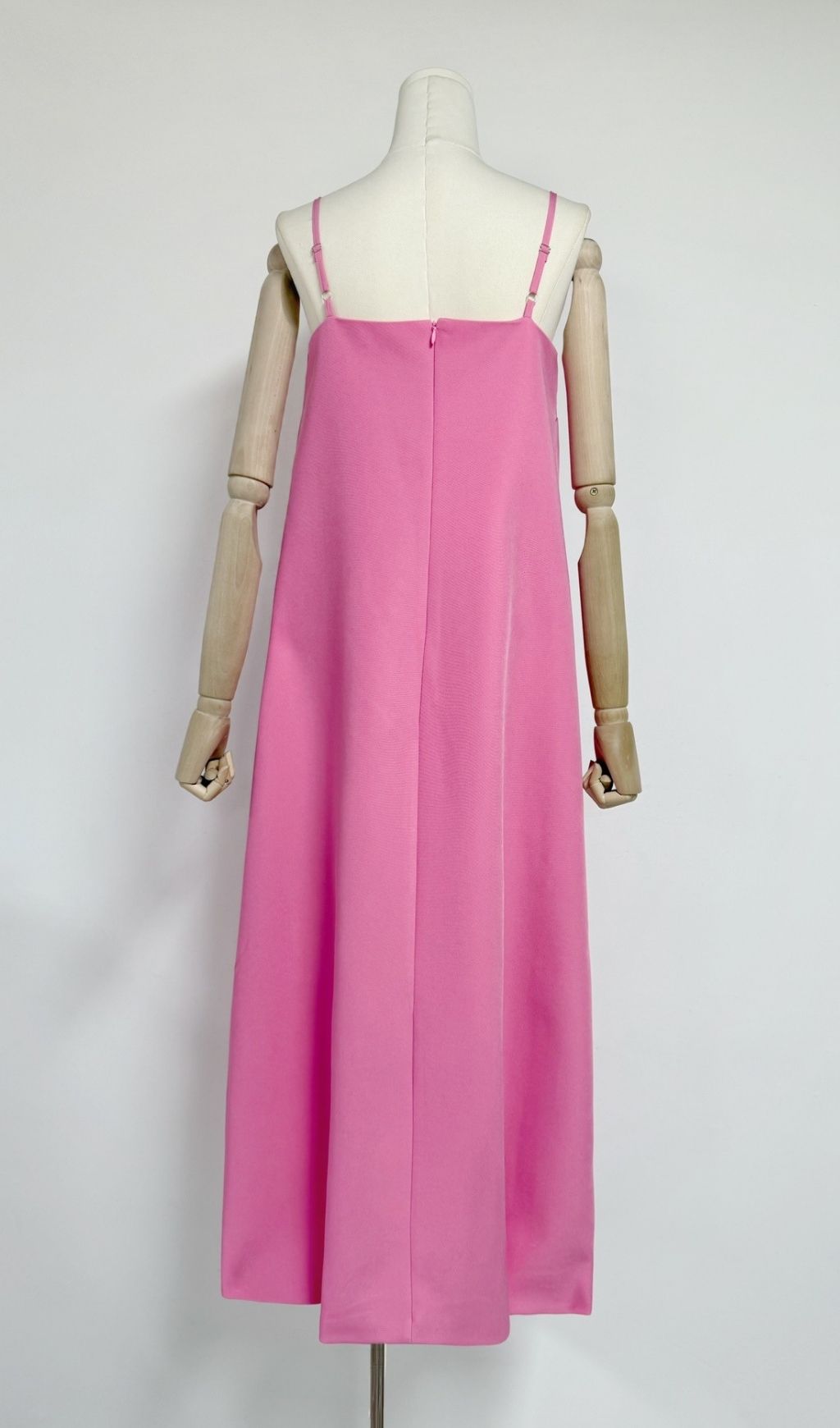 Erica Vibrant Pink 3D Floral Maxi Dress - Elegant Strappy Gown