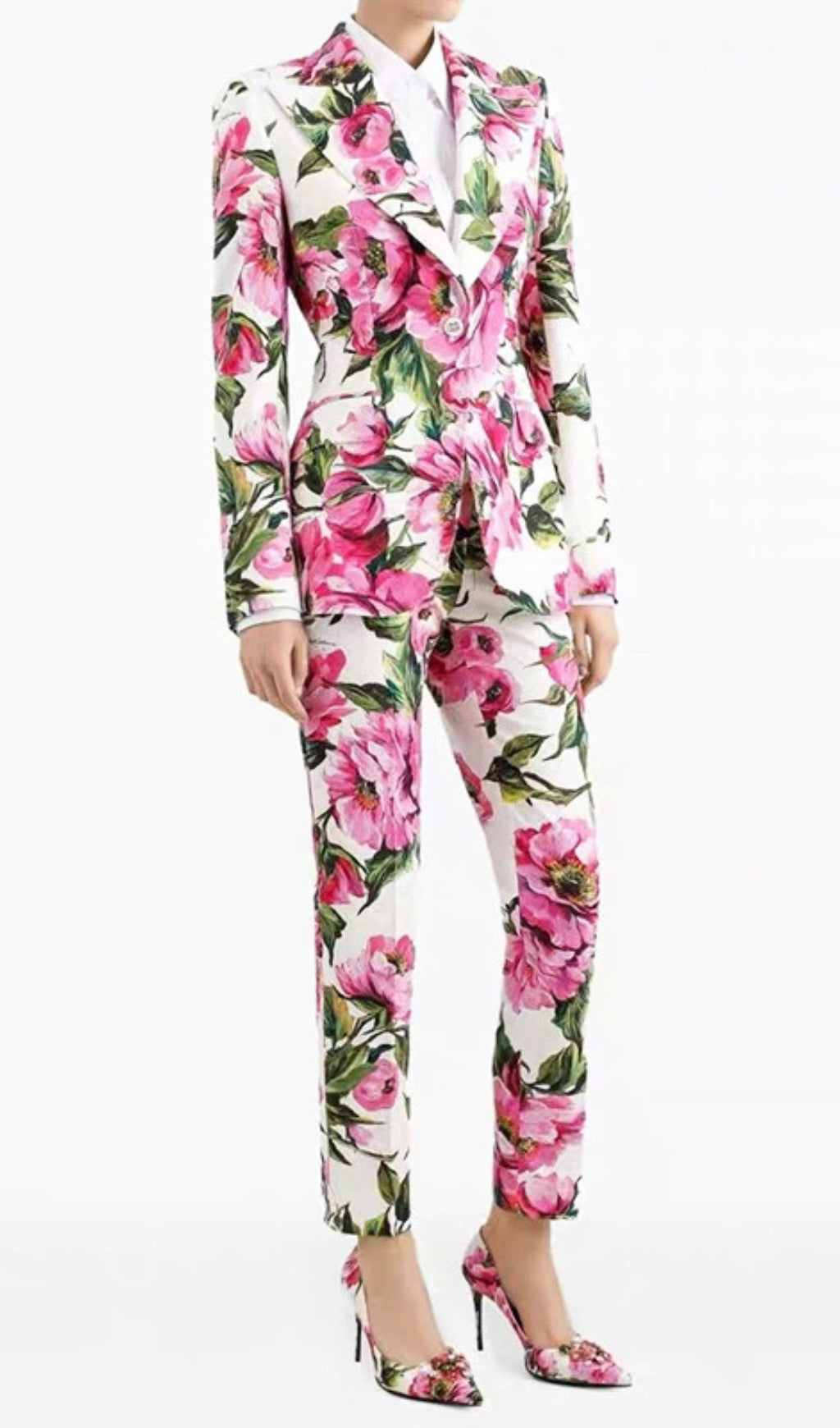 Gonzalo Flower Printed Blazer & Pants Set