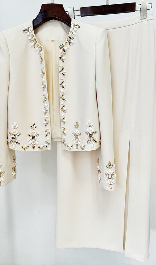 Braulio Crystal Two-Piece Skirt Set