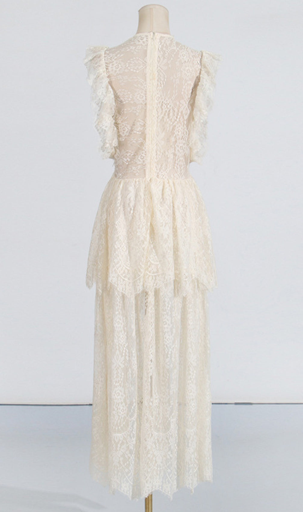 Tiered Lace Maxi Dress