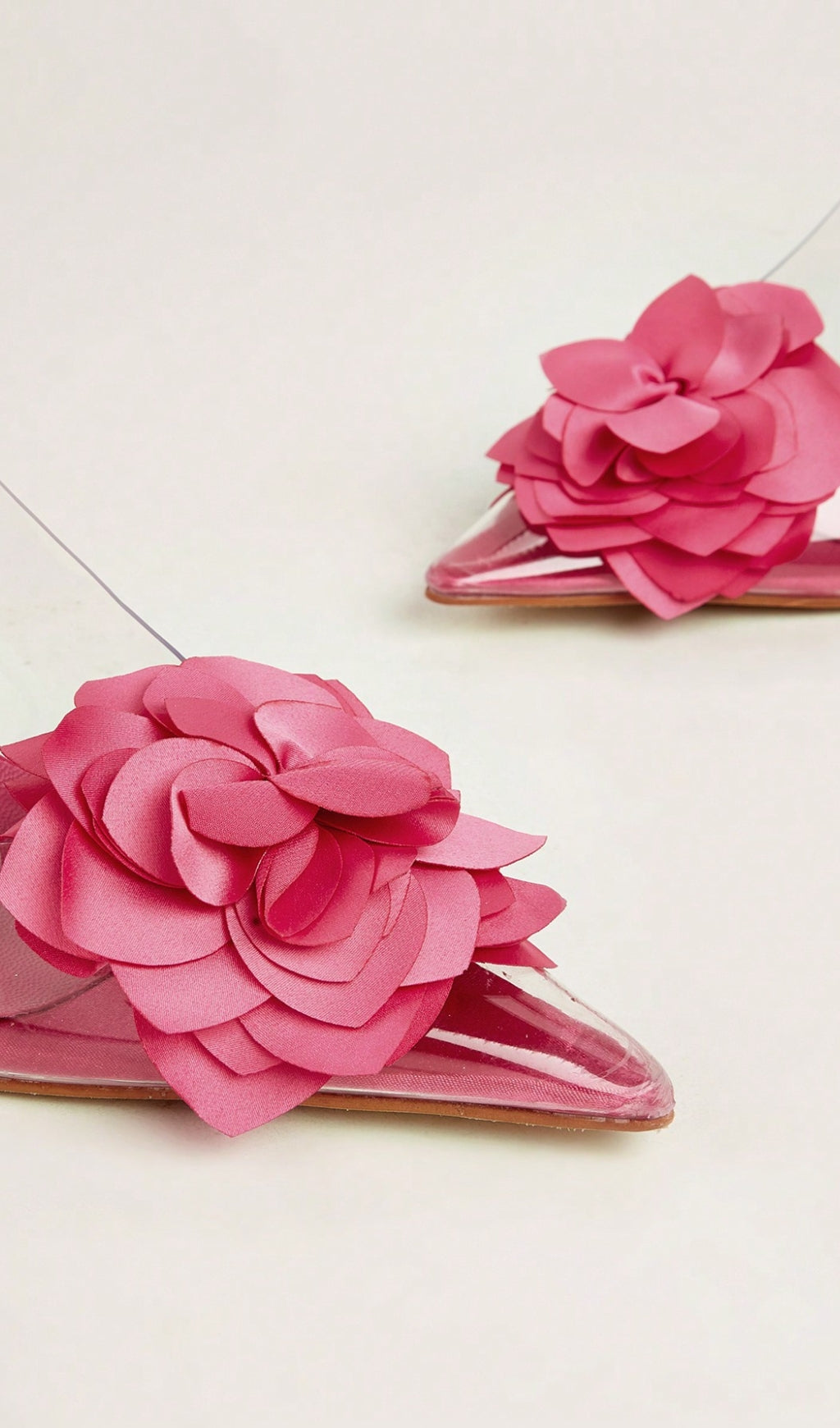 Anja Pink Flower Decor Heels