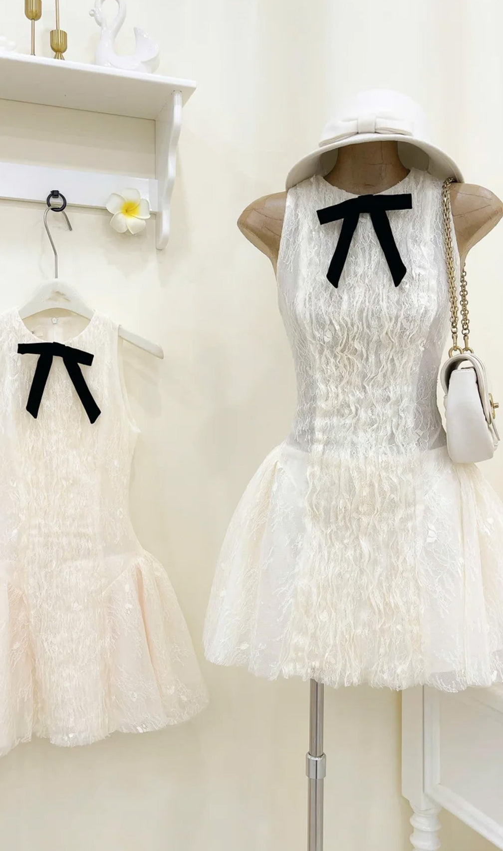 Isoko Sleeveless Lace Mini Dress