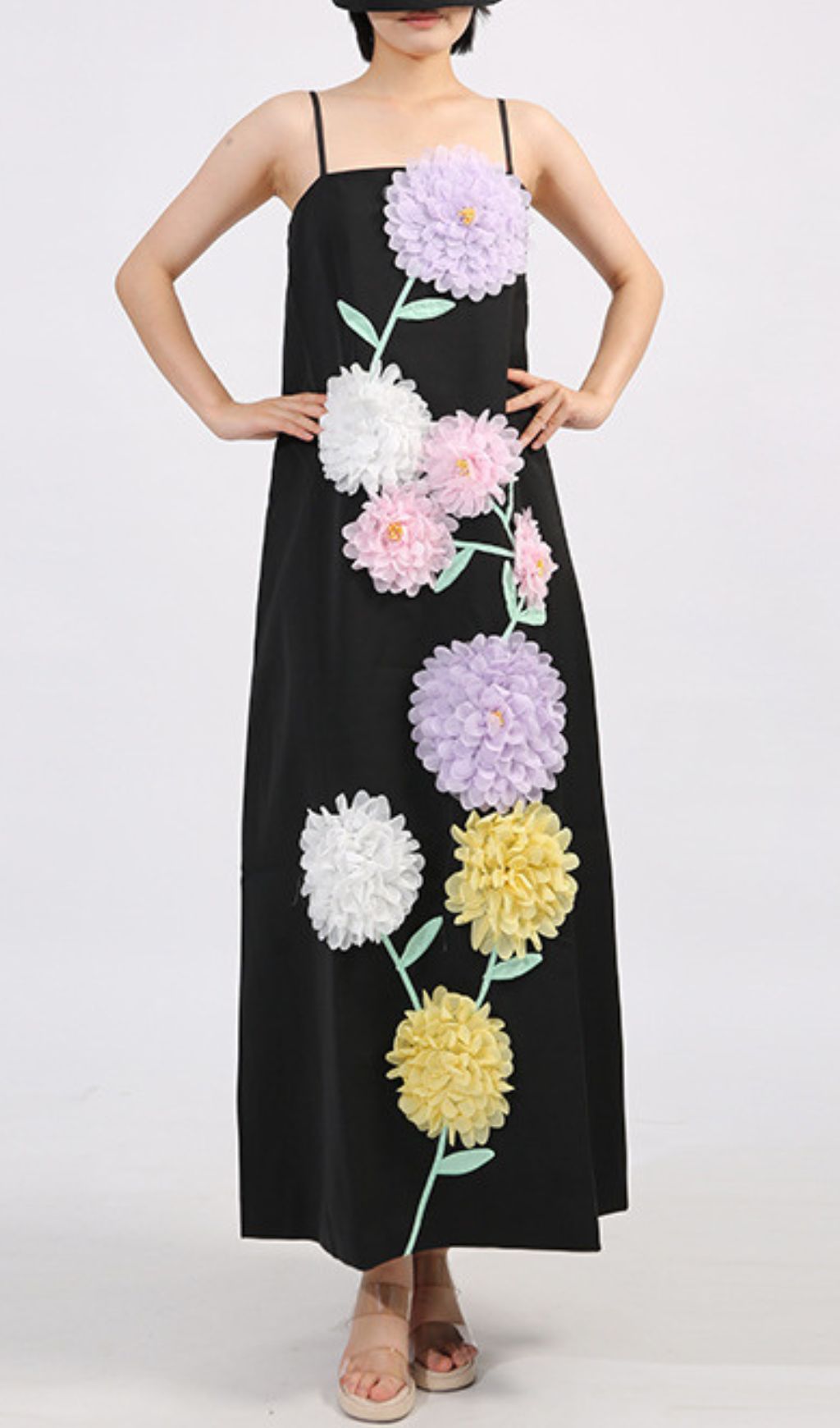 Erica Strappy Flower Embellished Maxi Dress