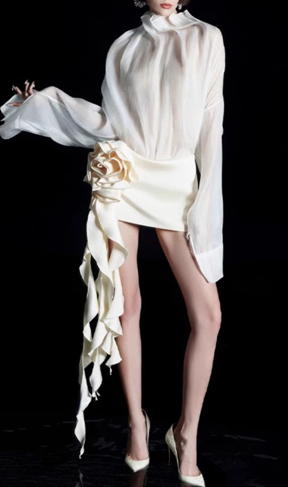 Eivor Flower Long Sleeve Skirt Set