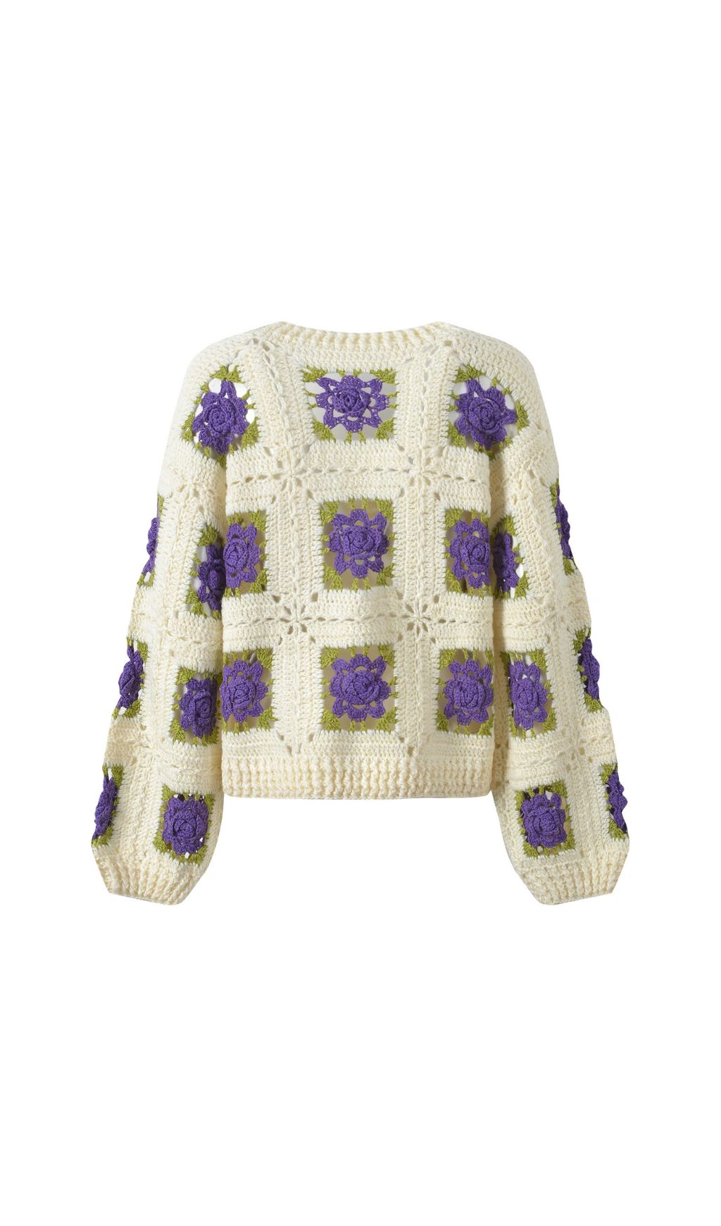 Hilario Flower Knit Cardigan