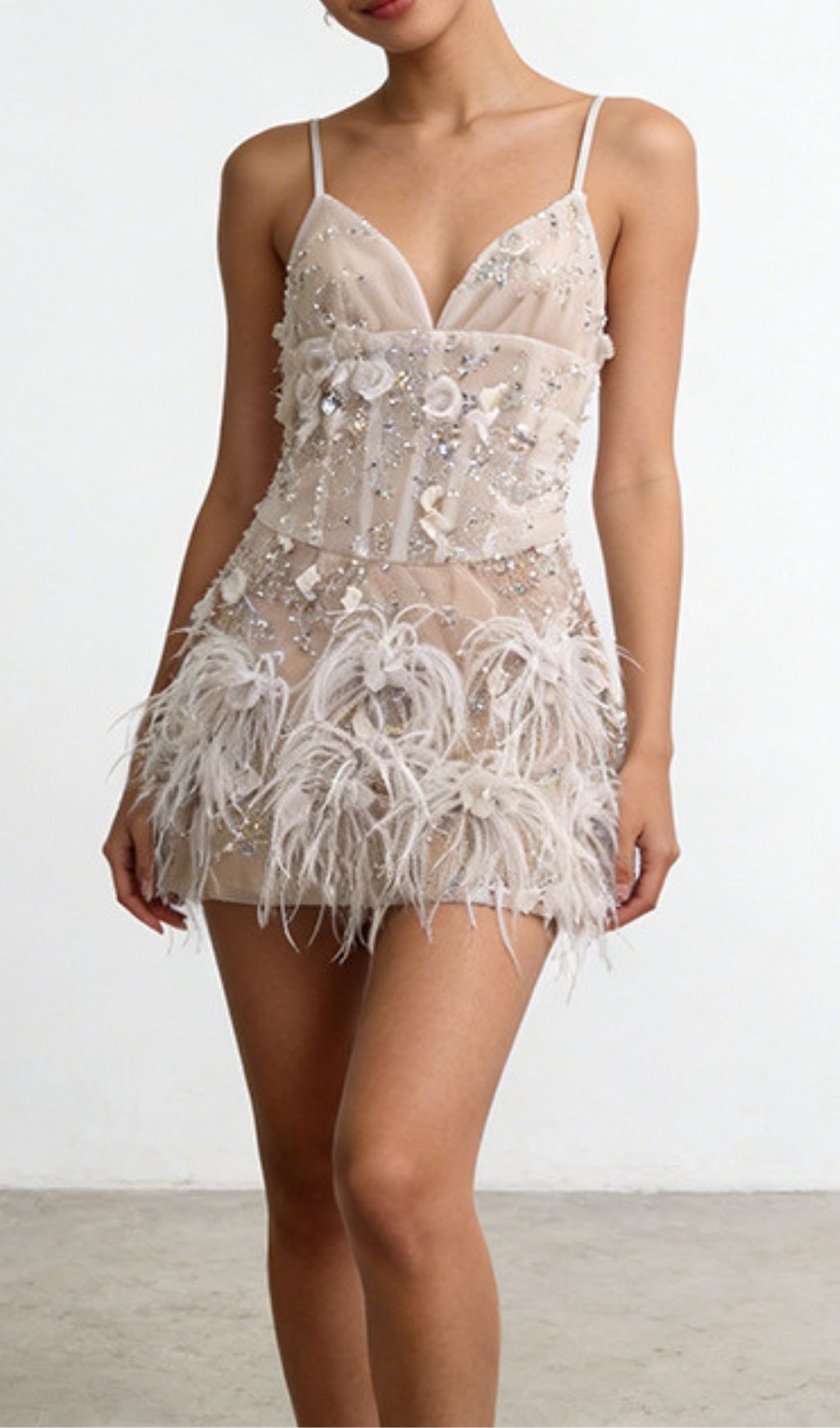 Kenza Strappy Diamante Embellished Mini Dress