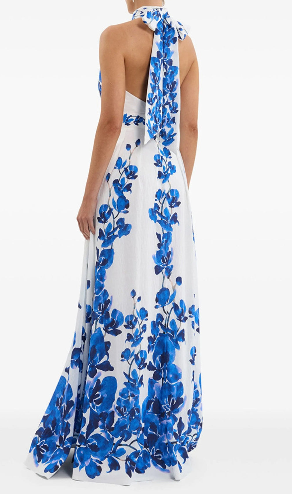 Enid Blue Printed Maxi Dress