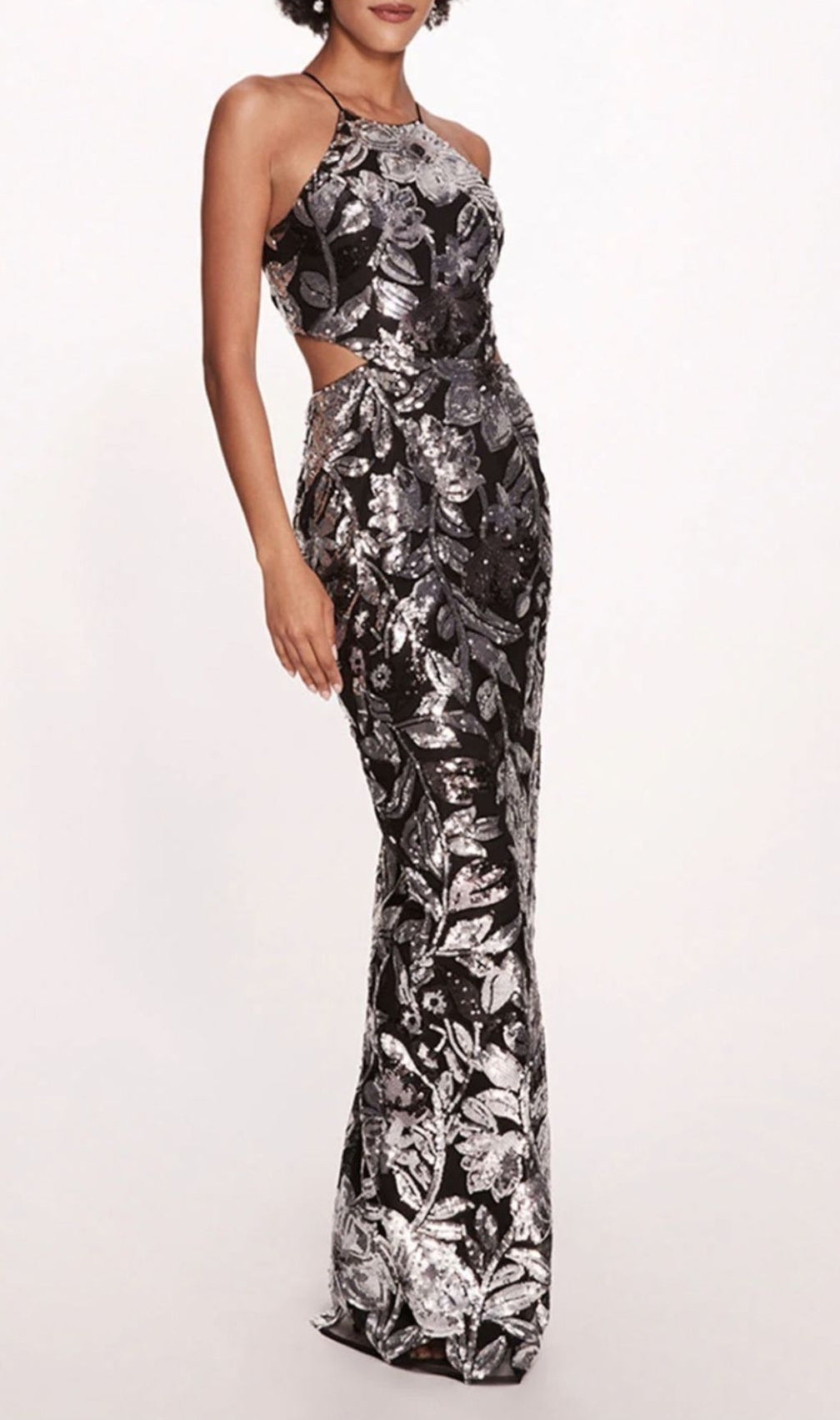 Gabe Sequin Backless Maxi Dress