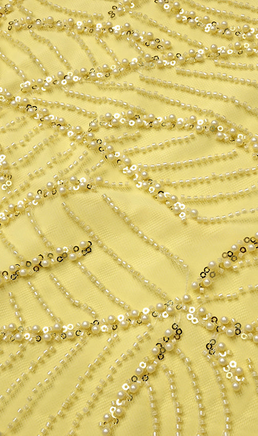 Jermaine Yellow Halter Bow Beaded Maxi Gown | Glamorous Evening & Gala Dress