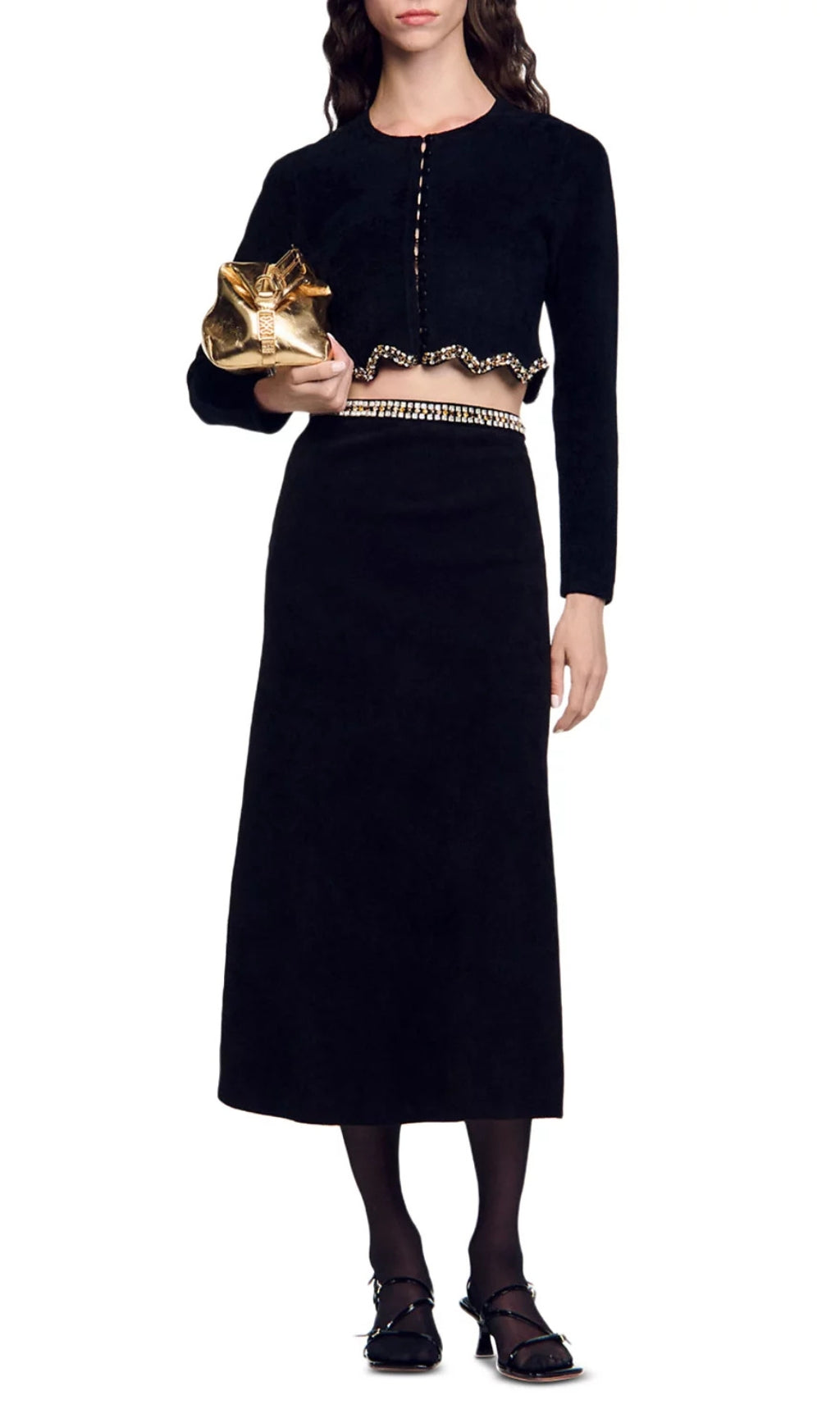 Mareve Beaded Midi Skirt