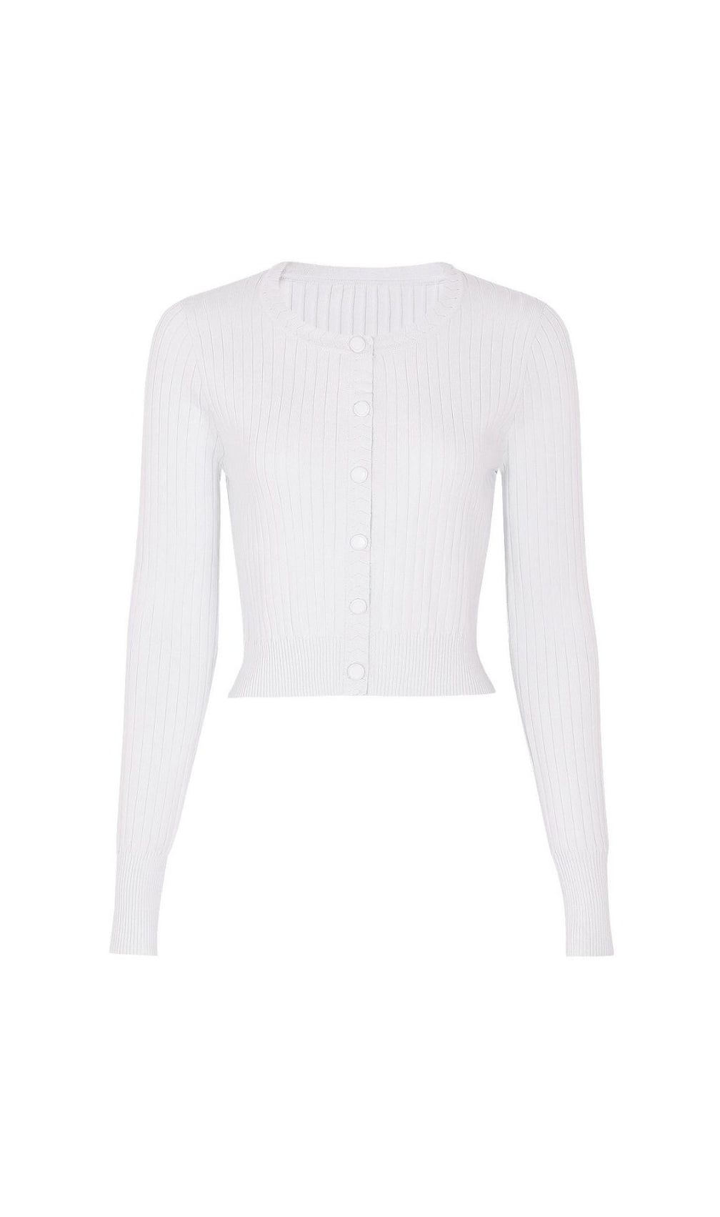 Jackie White Ribbed Knit Maxi Dress & Cardigan Set - Effortless 2-Piece Style