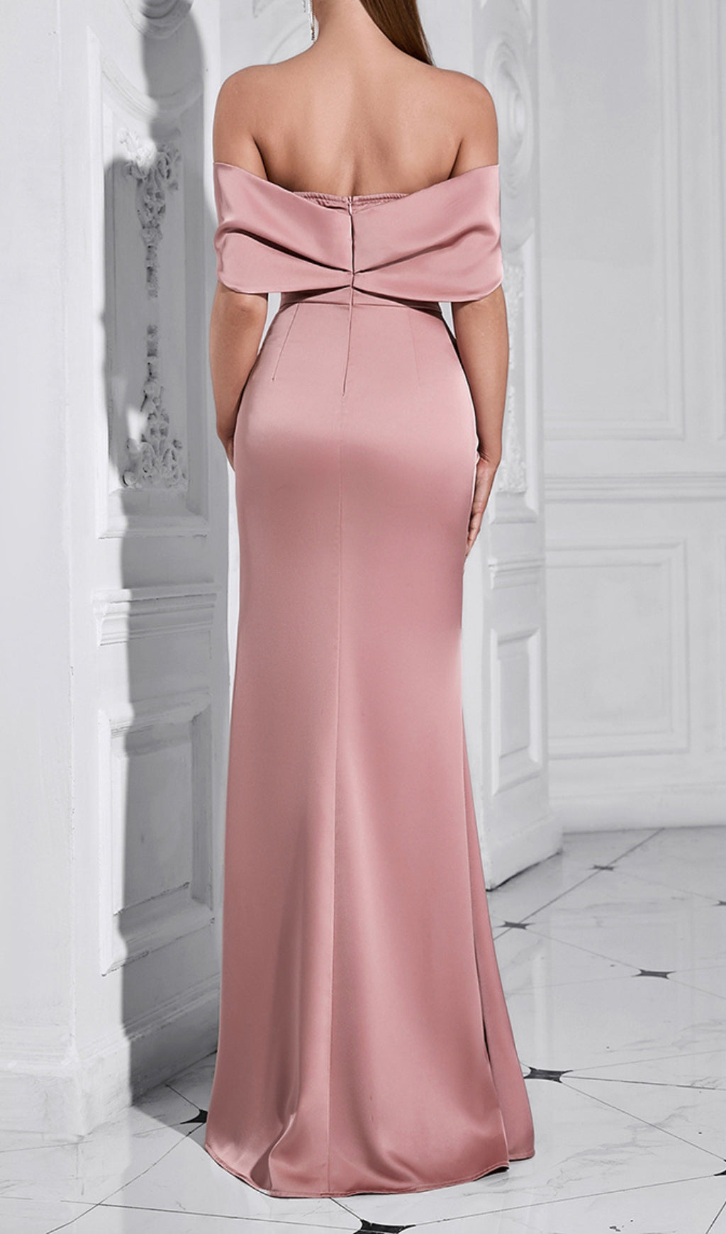 Clemente Crystal Ruched Maxi Dress