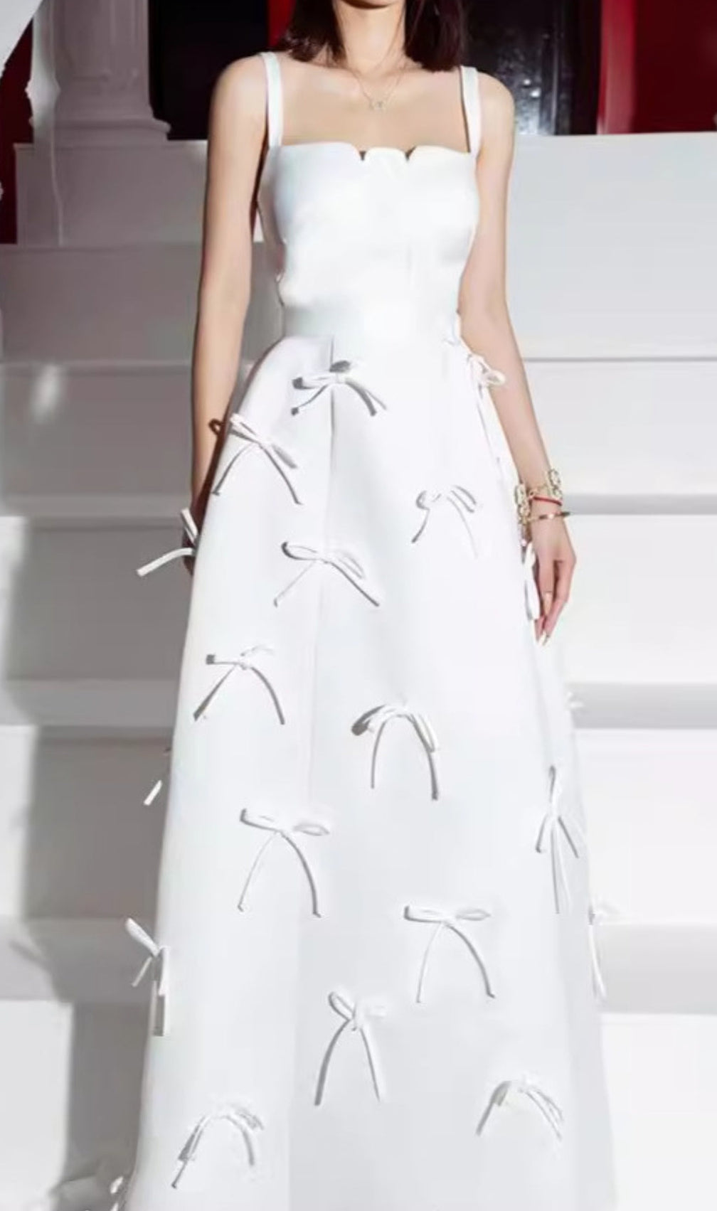 Aphea Bow Embellished Maxi Dress