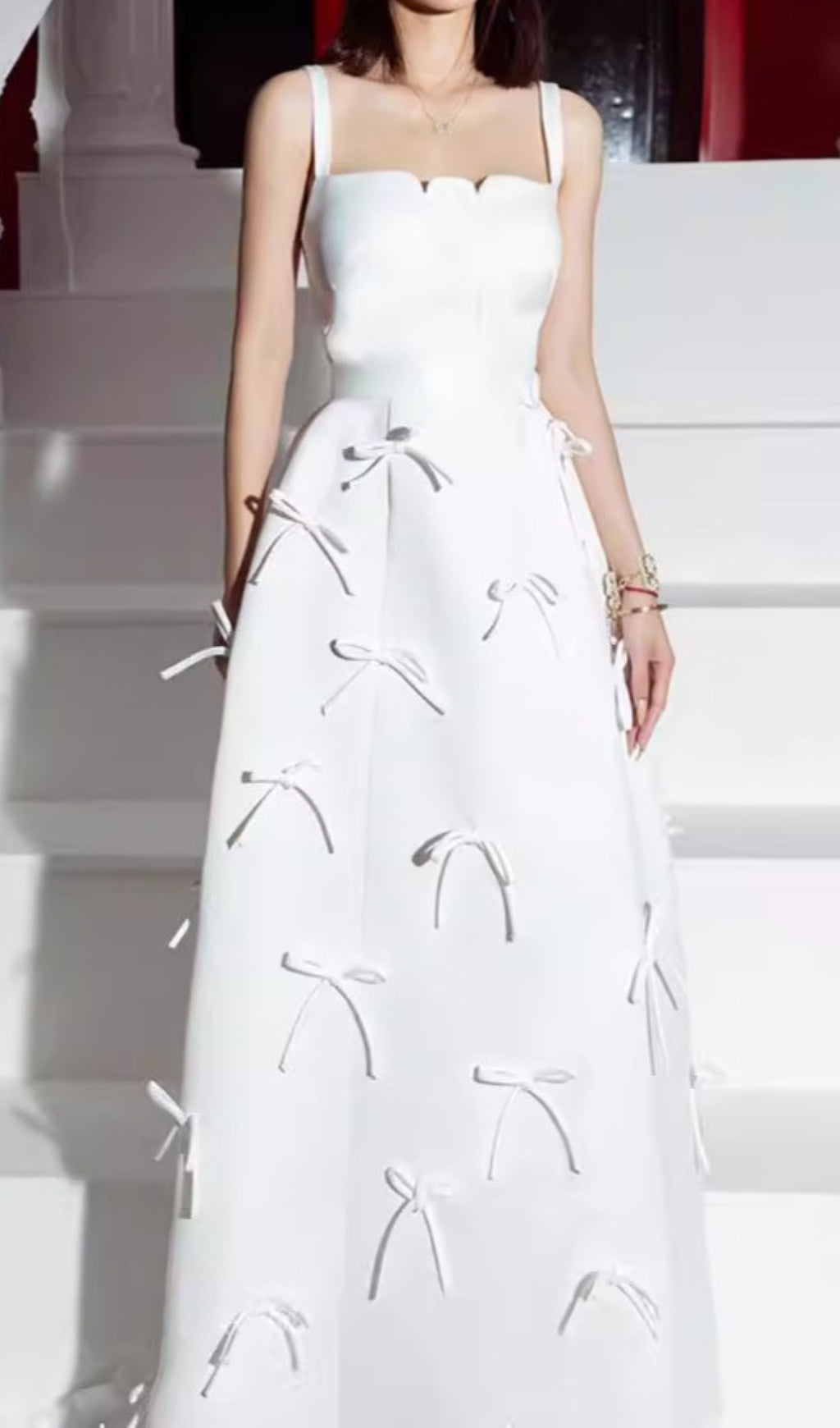 Aphea Bow Embellished Maxi Dress