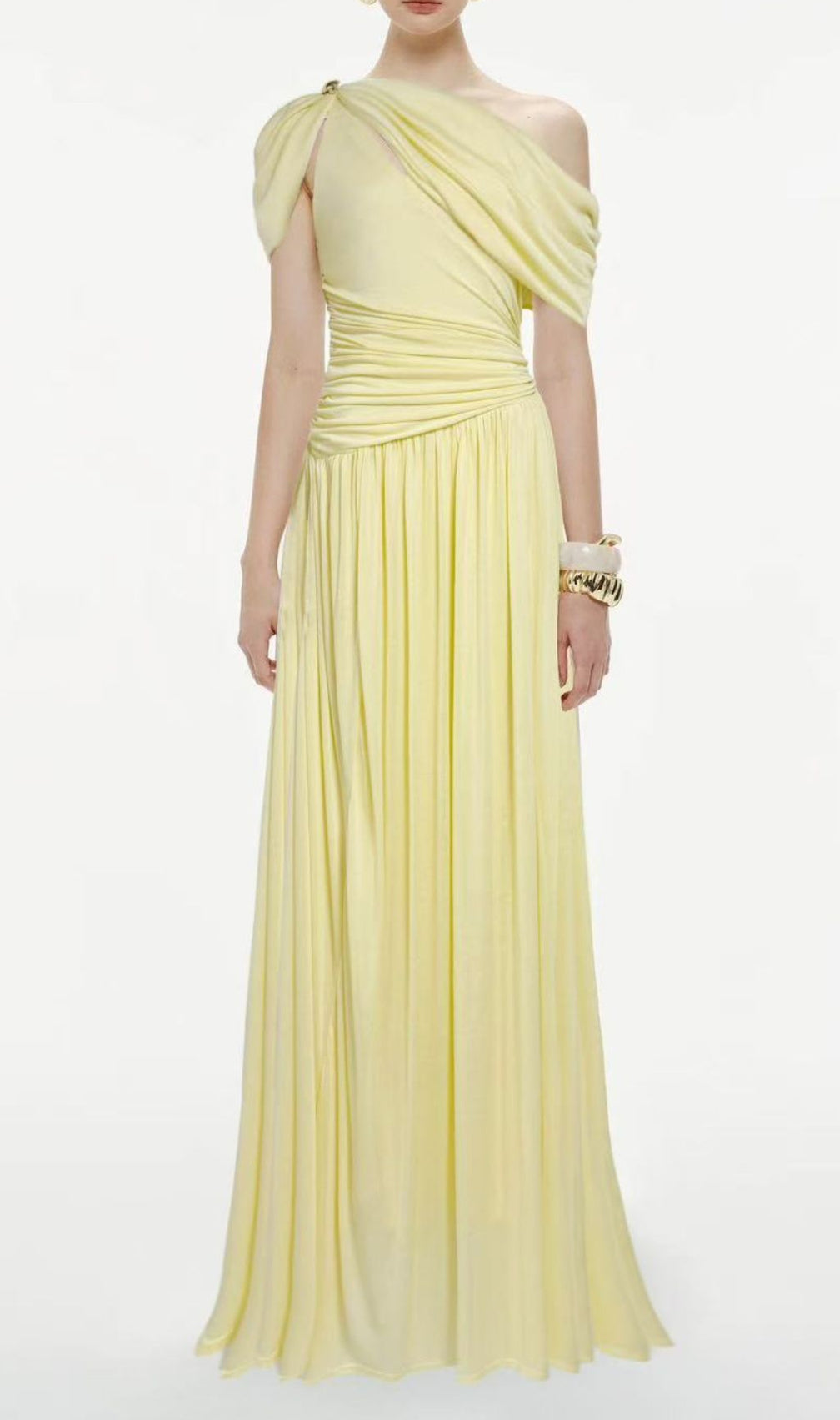Joella One-Shoulder Ruched Maxi Dress | Elegant & Figure-Sculpting Gown