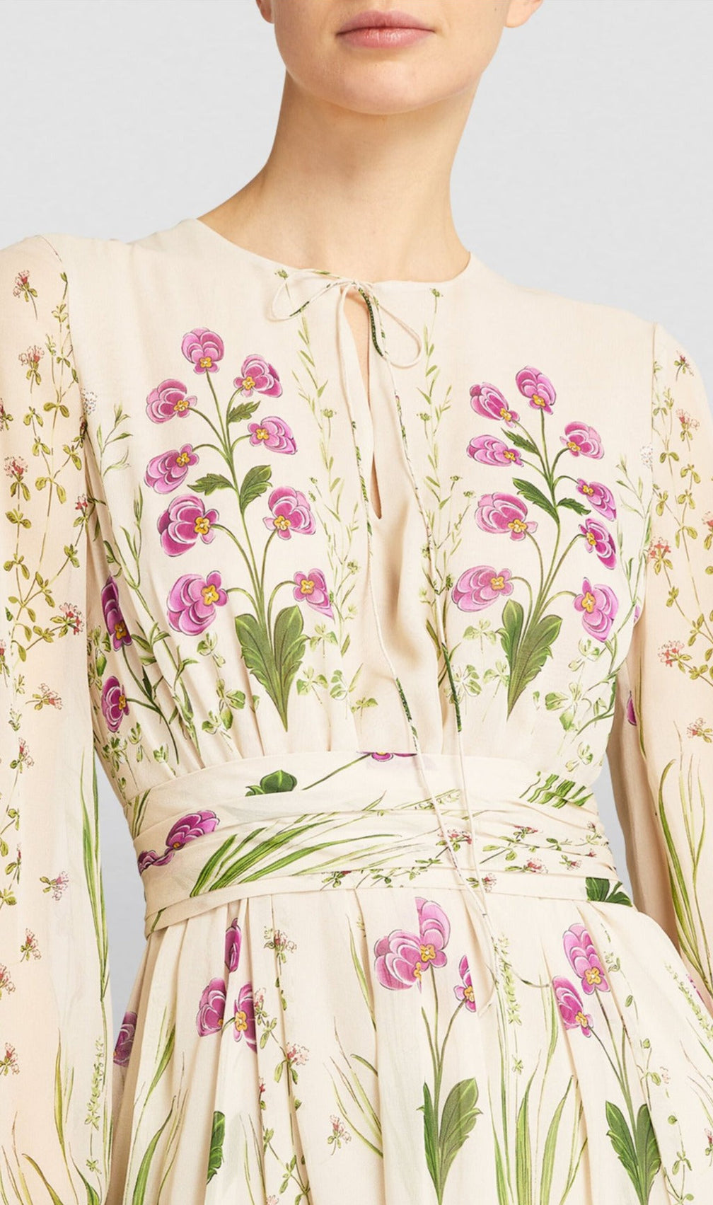 Ashlyn Silk Floral Maxi Dress