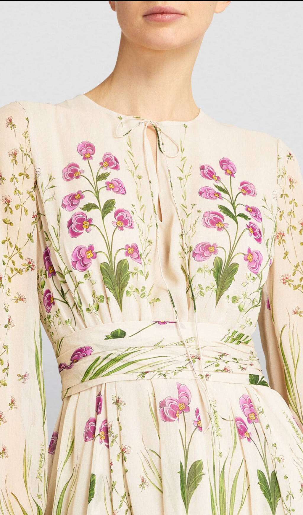 Ashlyn Silk Floral Maxi Dress