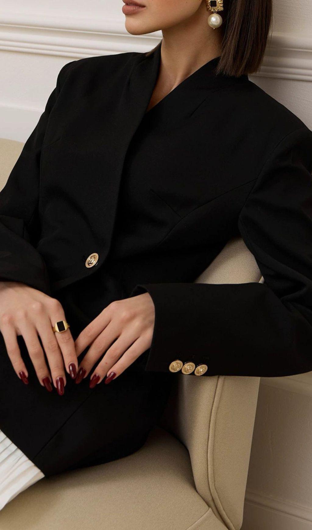 Haruna Black Blazer Dress