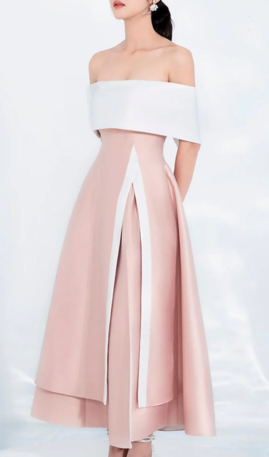 Dakota Slit Off-Shoulder Midi Dress