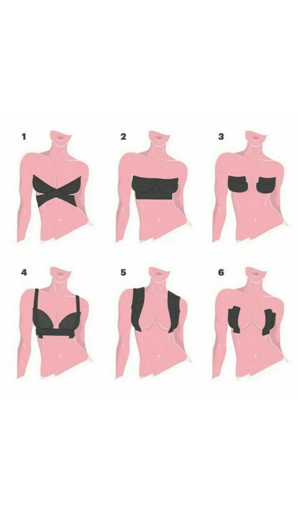 Black 5M Invisible Bra Boob Tape