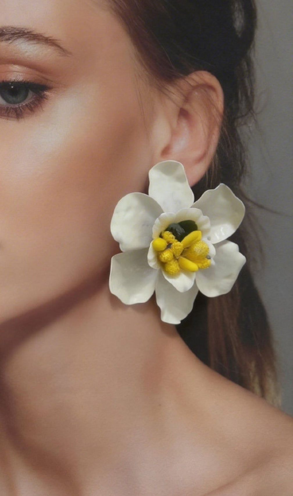 Katey Fuchsia Flower Statement Earrings - Bold Floral Chic