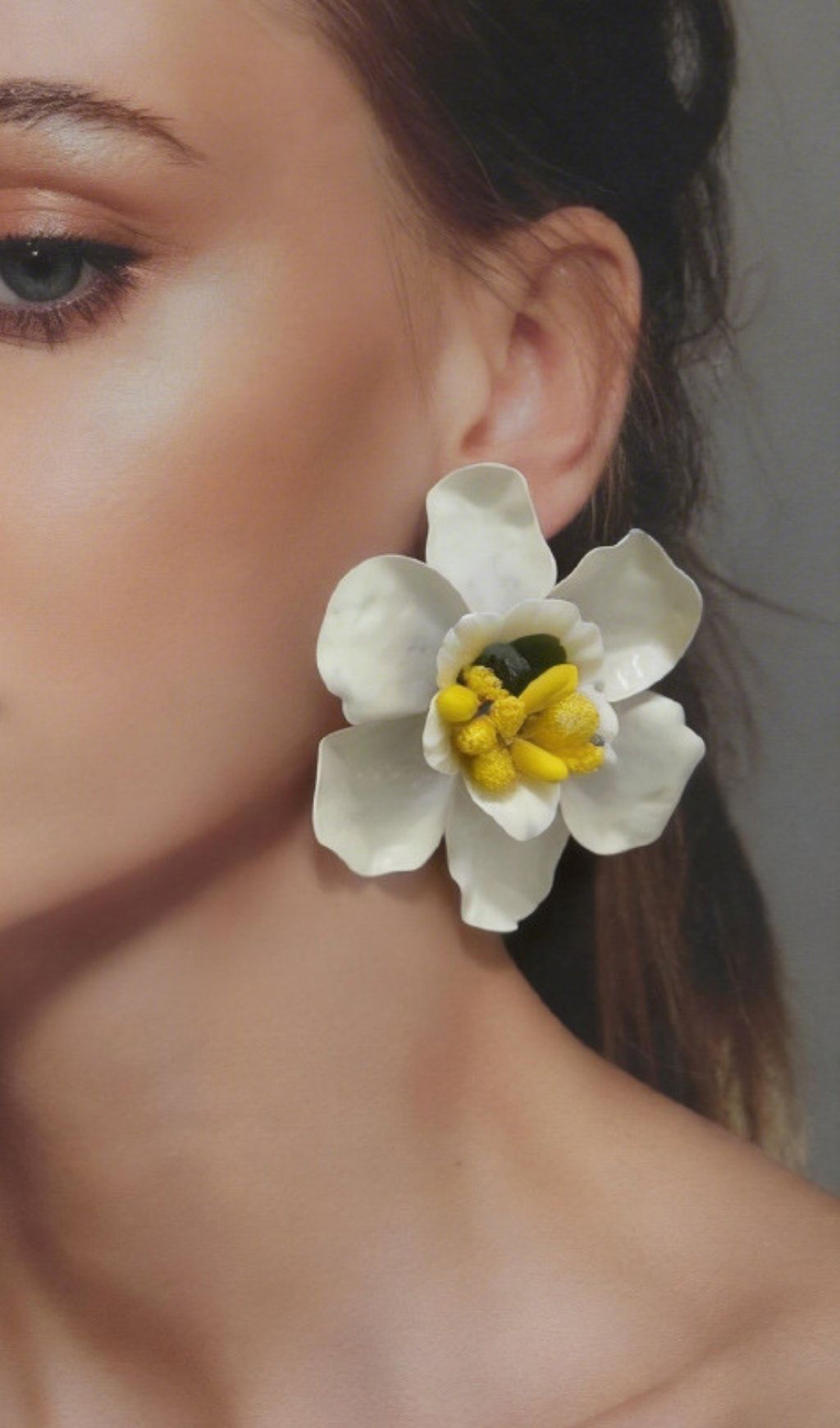 Katey Fuchsia Flower Statement Earrings - Bold Floral Chic