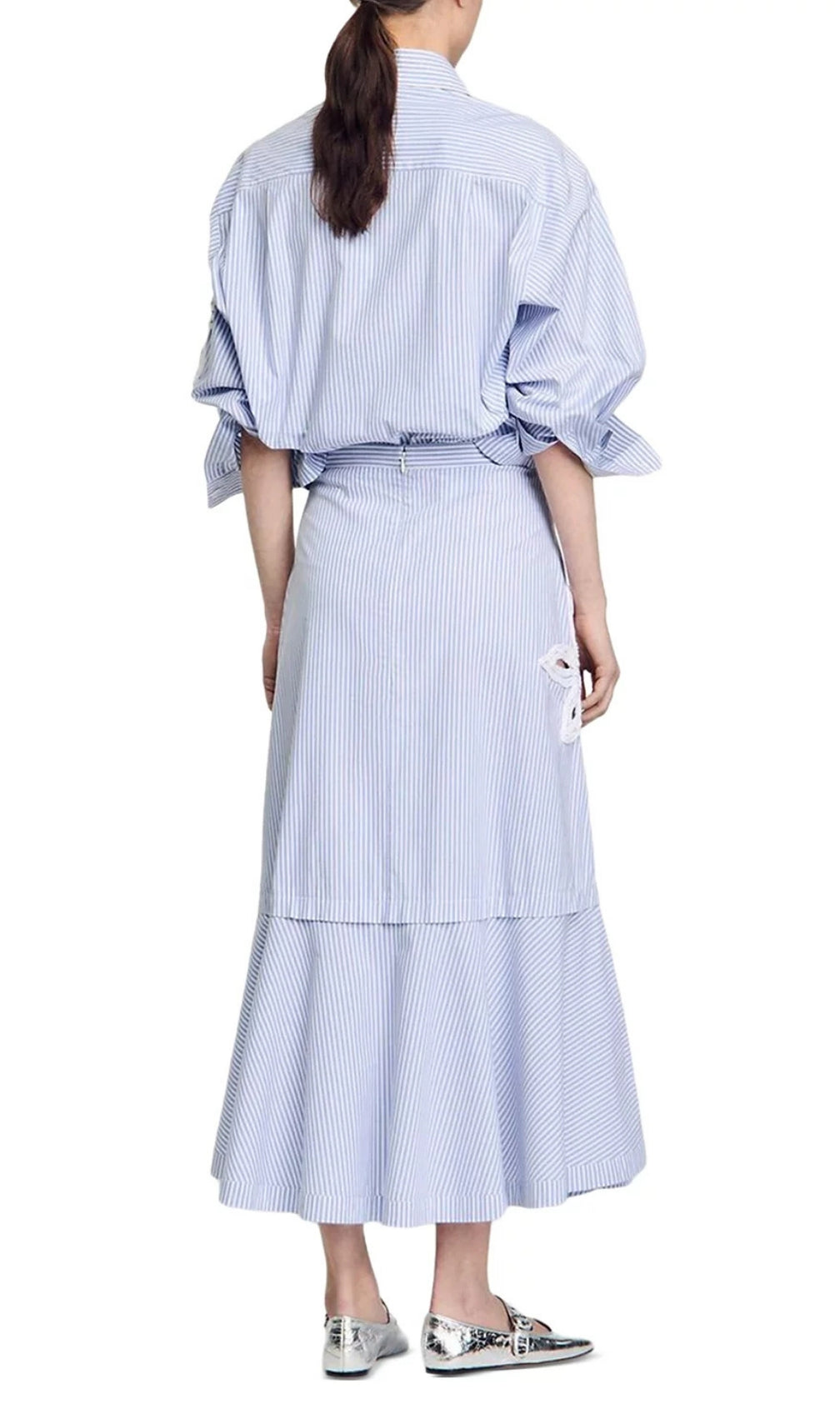 Embellished Cutout Maxi Skirt